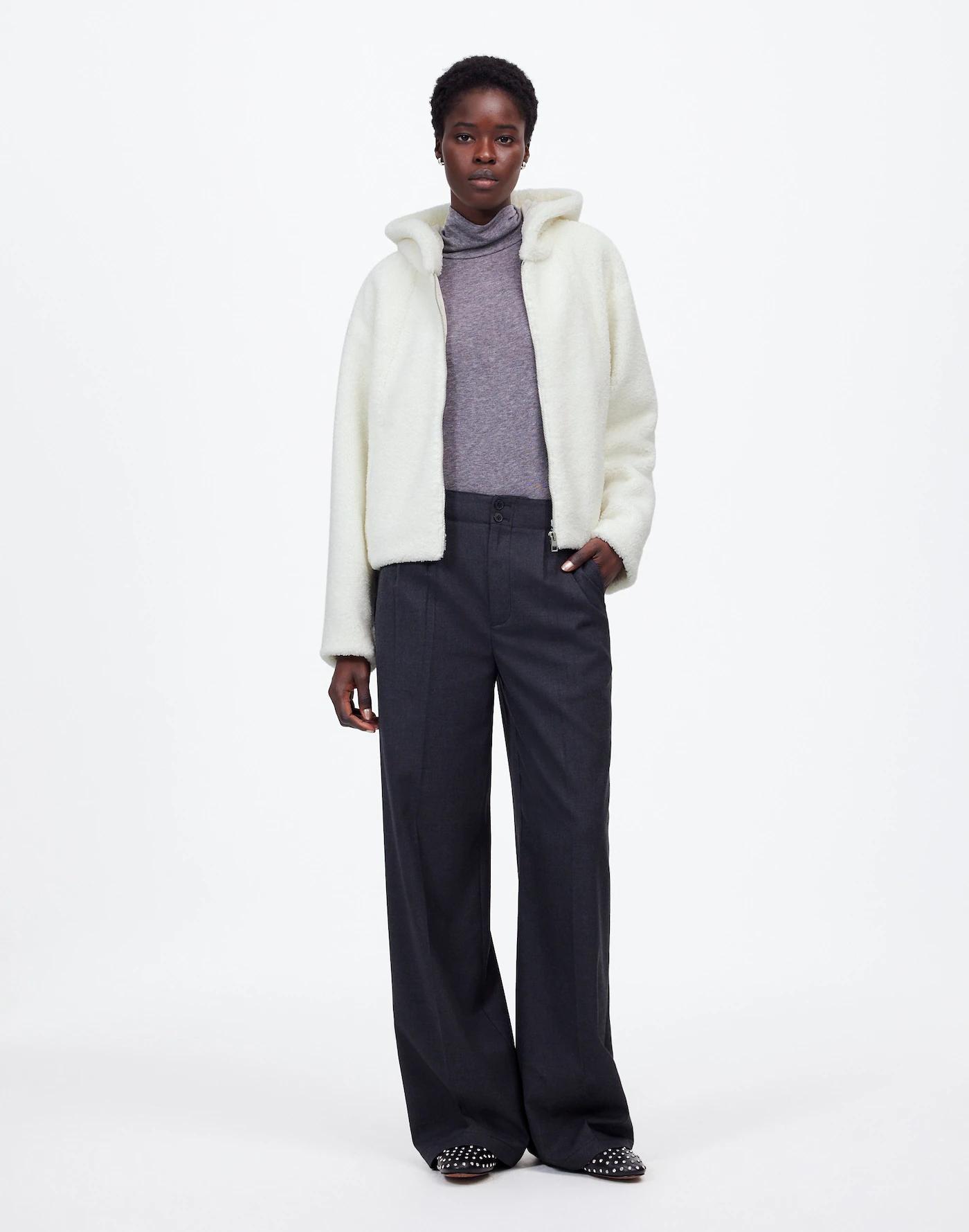 Sherpa Zip-Front Bomber Jacket Product Image