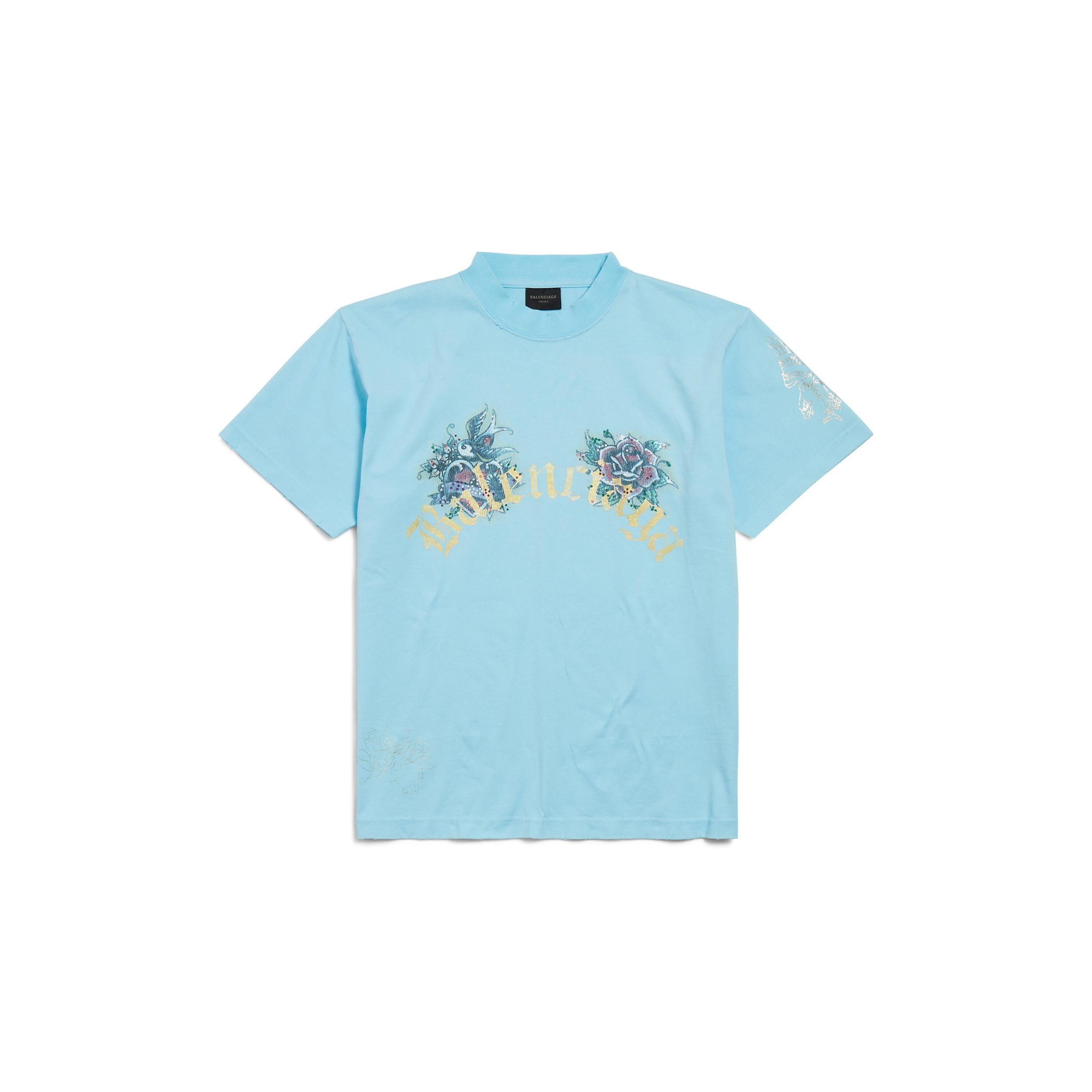 Women's Tacky Tattoo T-shirt Small Fit  in Light Blue Product Image