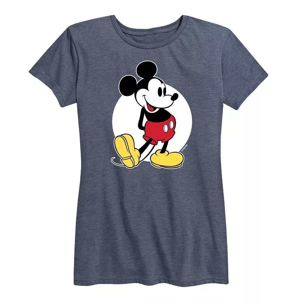Disney's Mickey Mouse Women's Classic Graphic Tee, Size: Medium, Grey Blue Product Image