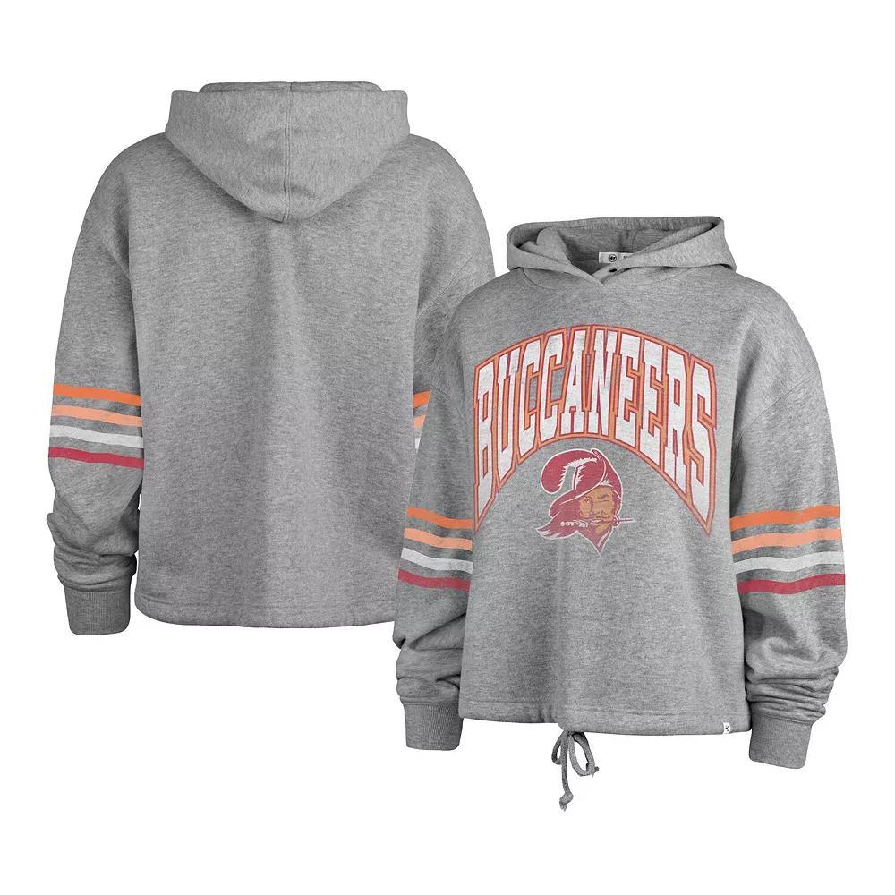 Women's '47 Heather Gray Tampa Bay Buccaneers Upland Bennett Pullover Hoodie, Size: Large, Grey Product Image