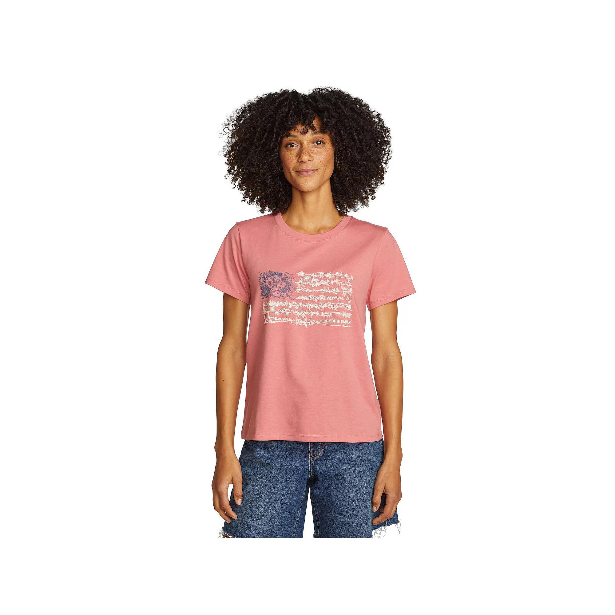 Women's Eddie Bauer Short Sleeve Graphic Tee, Size: Small, Desert Pink Product Image