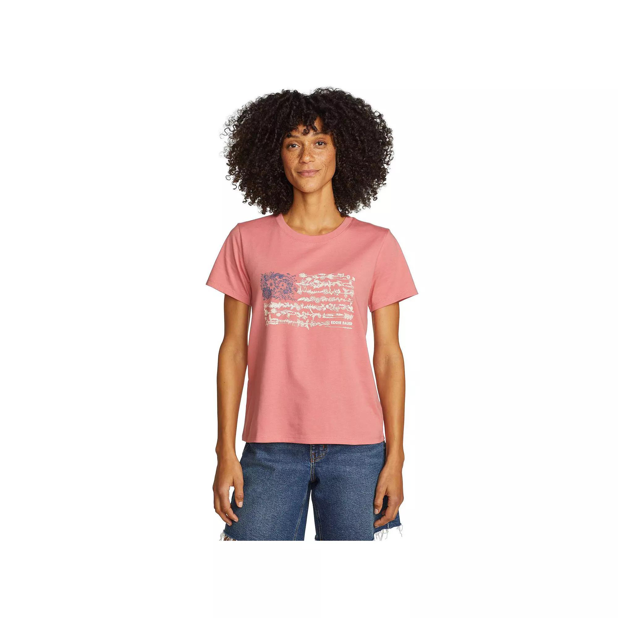Women's Eddie Bauer Short Sleeve Graphic Tee, Size: Small, Desert Pink Product Image