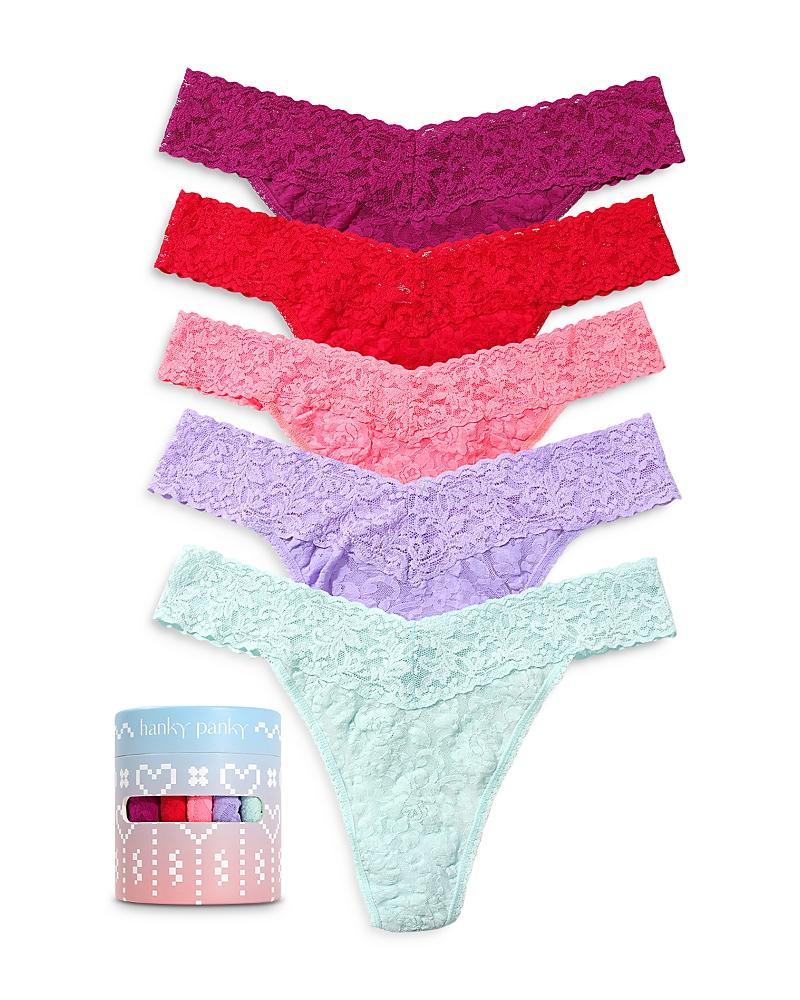 Hanky Panky Signature Original-Rise Thongs, Set of 5 Product Image
