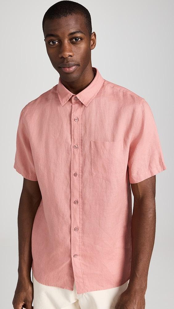 Vince Linen Short Sleeve Shirt | Shopbop Product Image