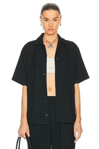 WAO Ribbed Knit Camp Shirt Product Image