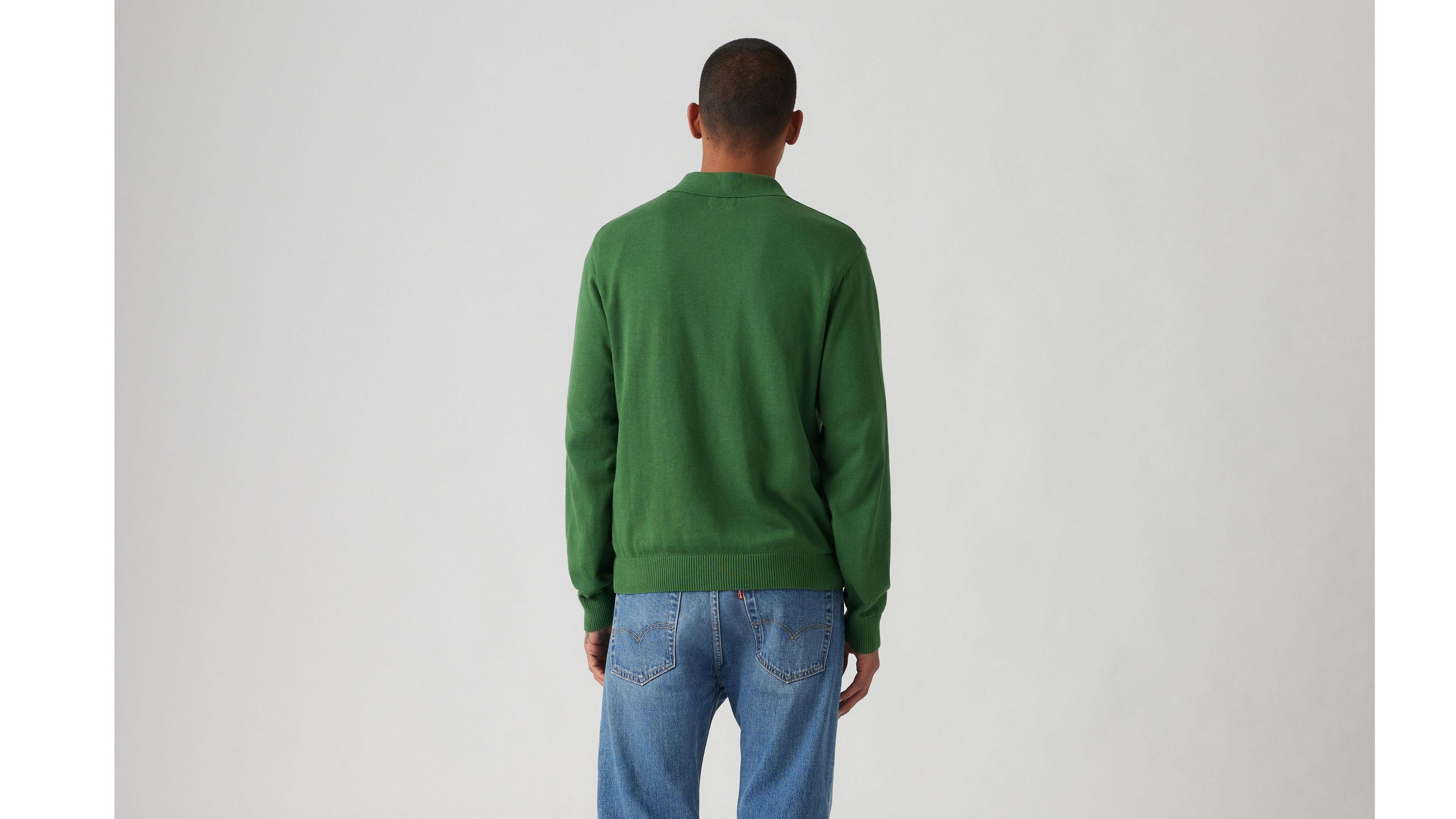 Long Sleeve Sweater Polo Product Image