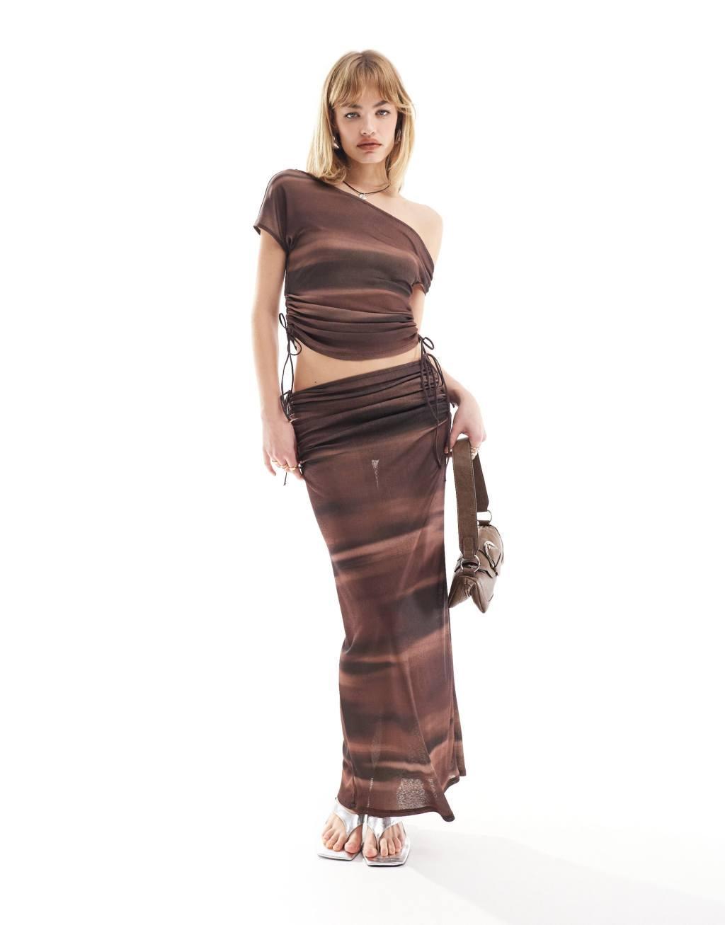 COLLUSION printed asymmetric top Product Image