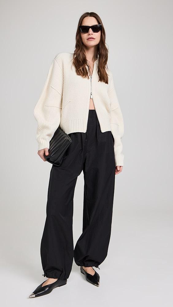 Helmut Lang Woolen Apex Full Zip Cardigan | Shopbop Product Image