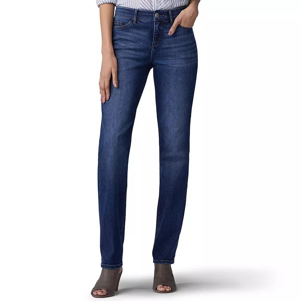 Women's Lee® Flex Motion Straight-Leg Jeans, Size: 4 Avg/Reg, Royal Chakra Product Image