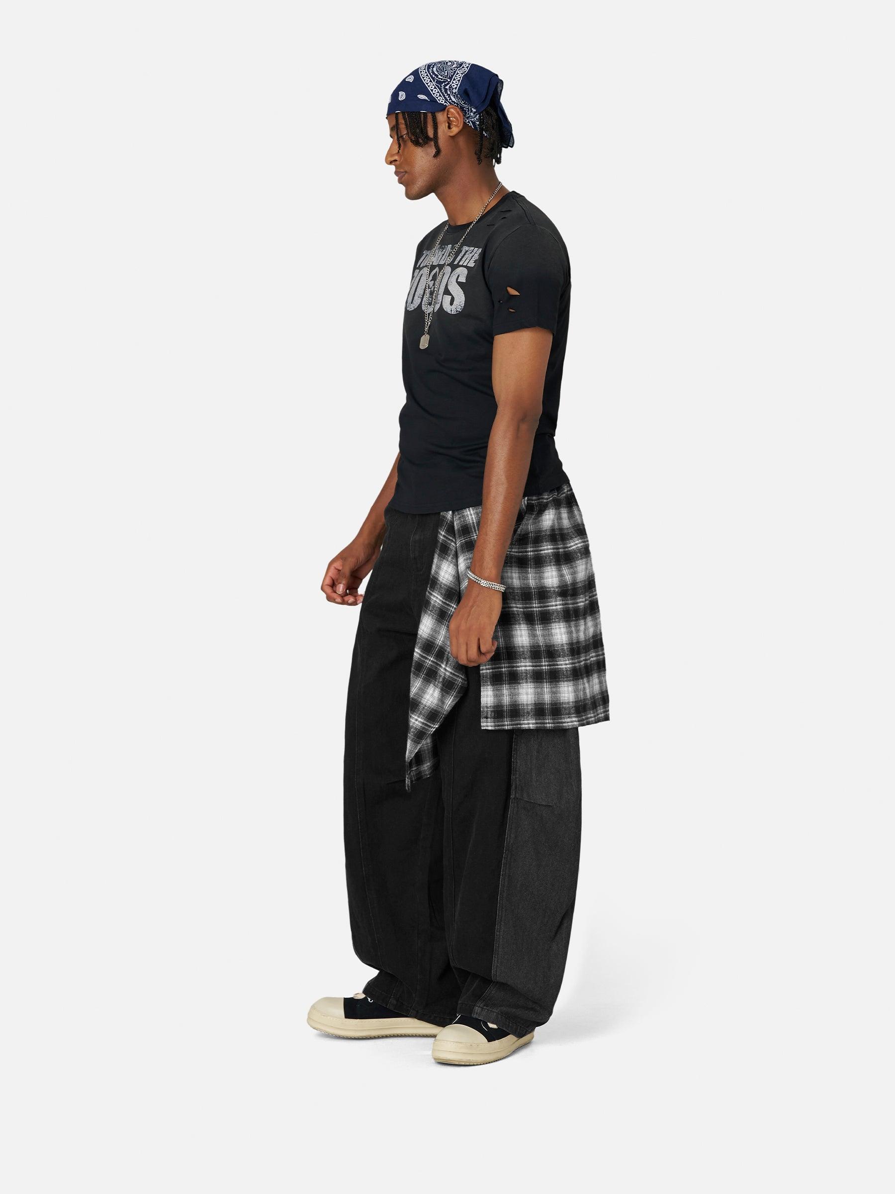 Aelfric Eden Plaid Super Baggy Barrel Jeans Product Image