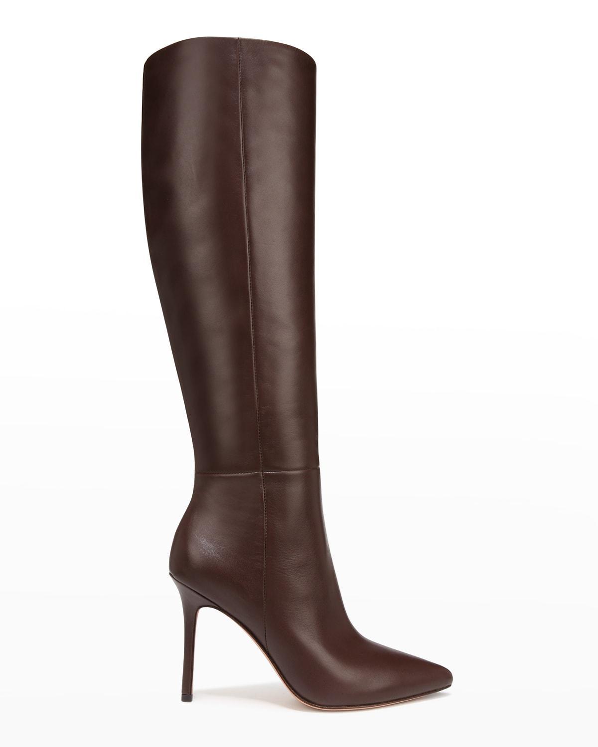 Womens Lisa Leather High-Heel Boots Product Image