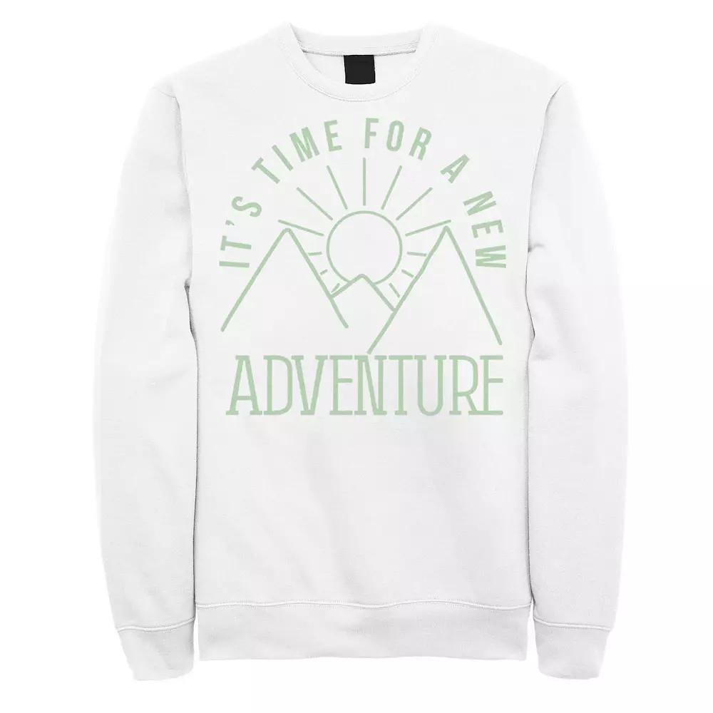 Men's It's Time For A New Adventure Line Art Sweatshirt, Size: Small, White Product Image