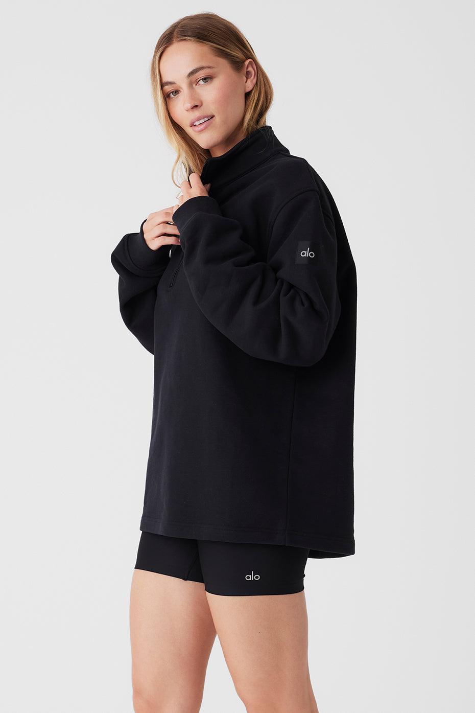 Renown Heavy Weight 1/4 Zip - Black Product Image