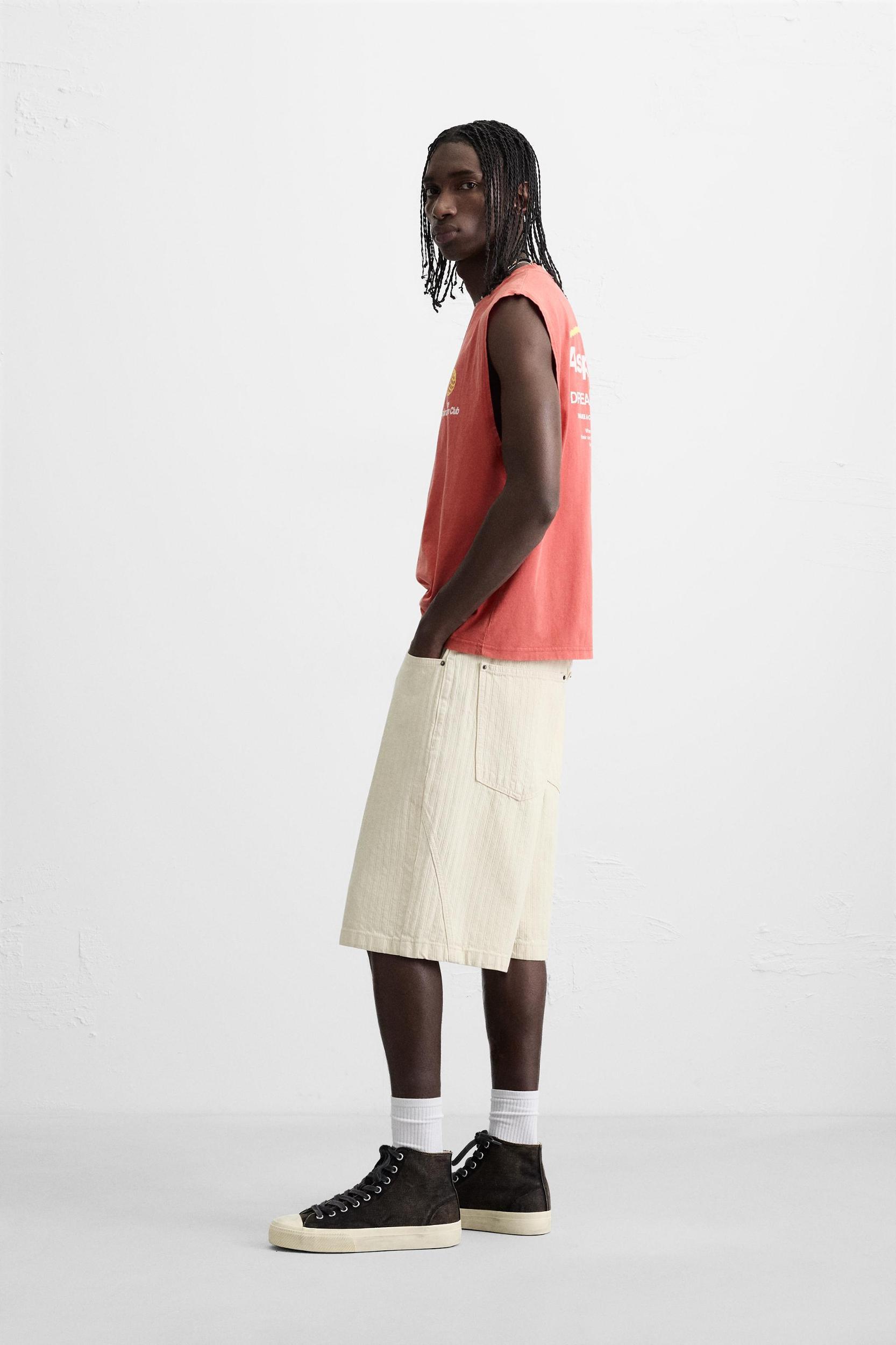 CONTRAST PRINT KNIT TANK TOP Product Image