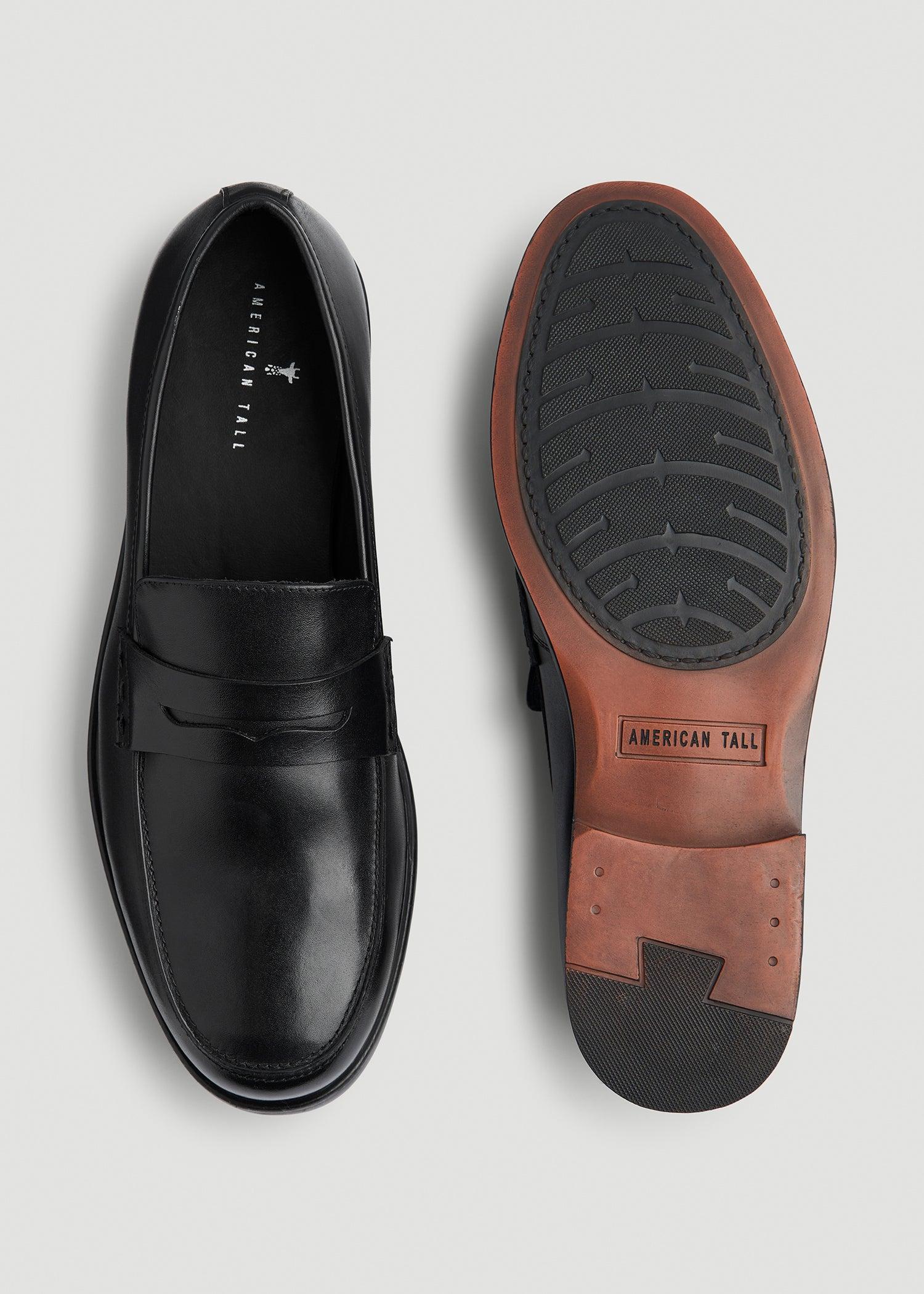 Penny Loafers for Tall Men in Black Product Image