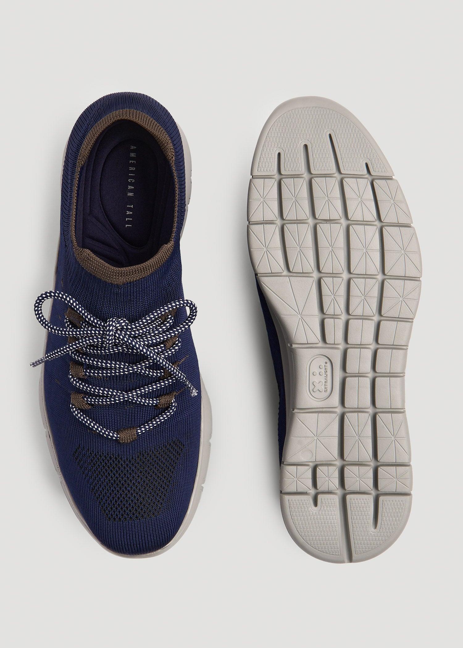 Tall Men's Knit Running Shoes in Navy Product Image