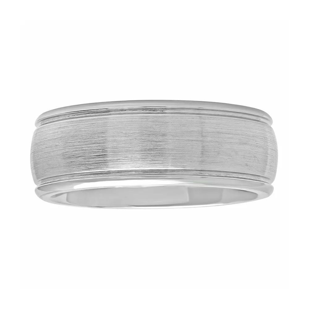 Men's Cobalt Domed Band, Size: 10, Silvertone Product Image