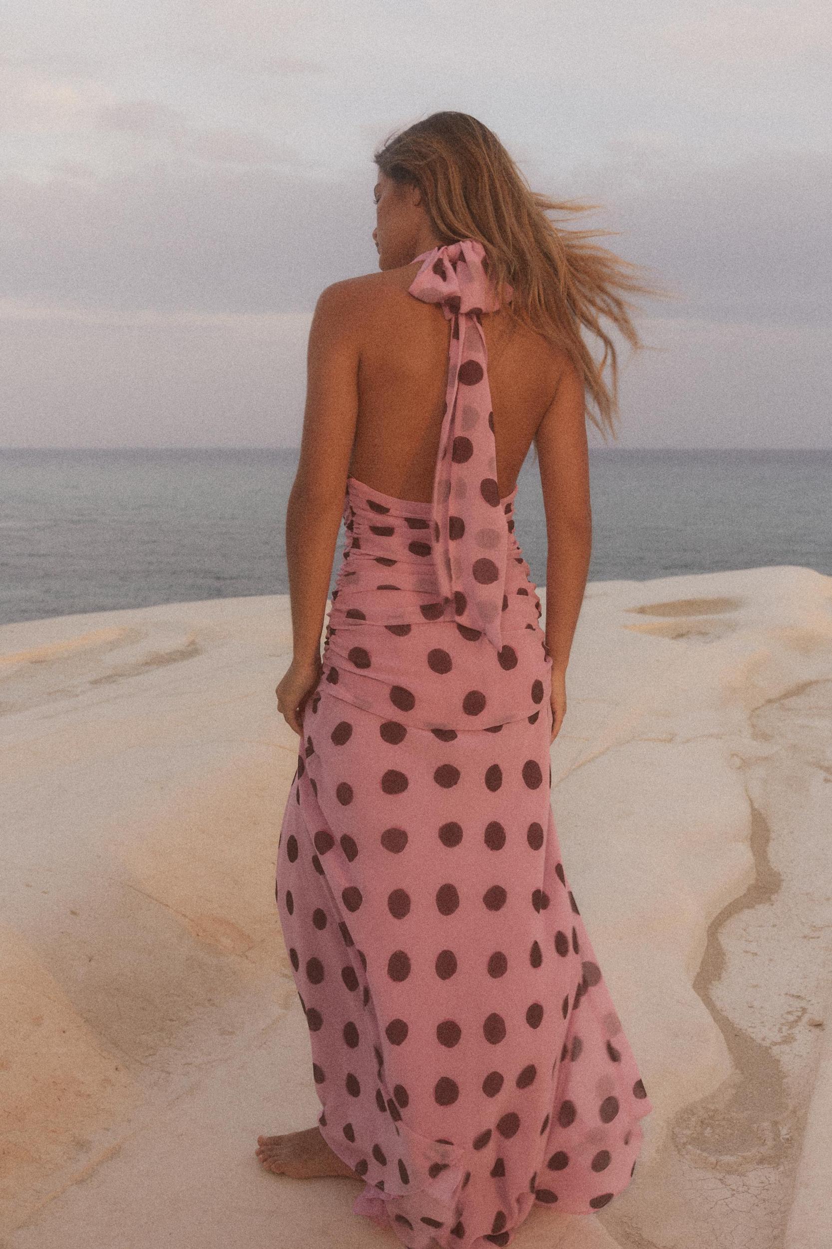 POLKA DOT MAXI DRESS Product Image
