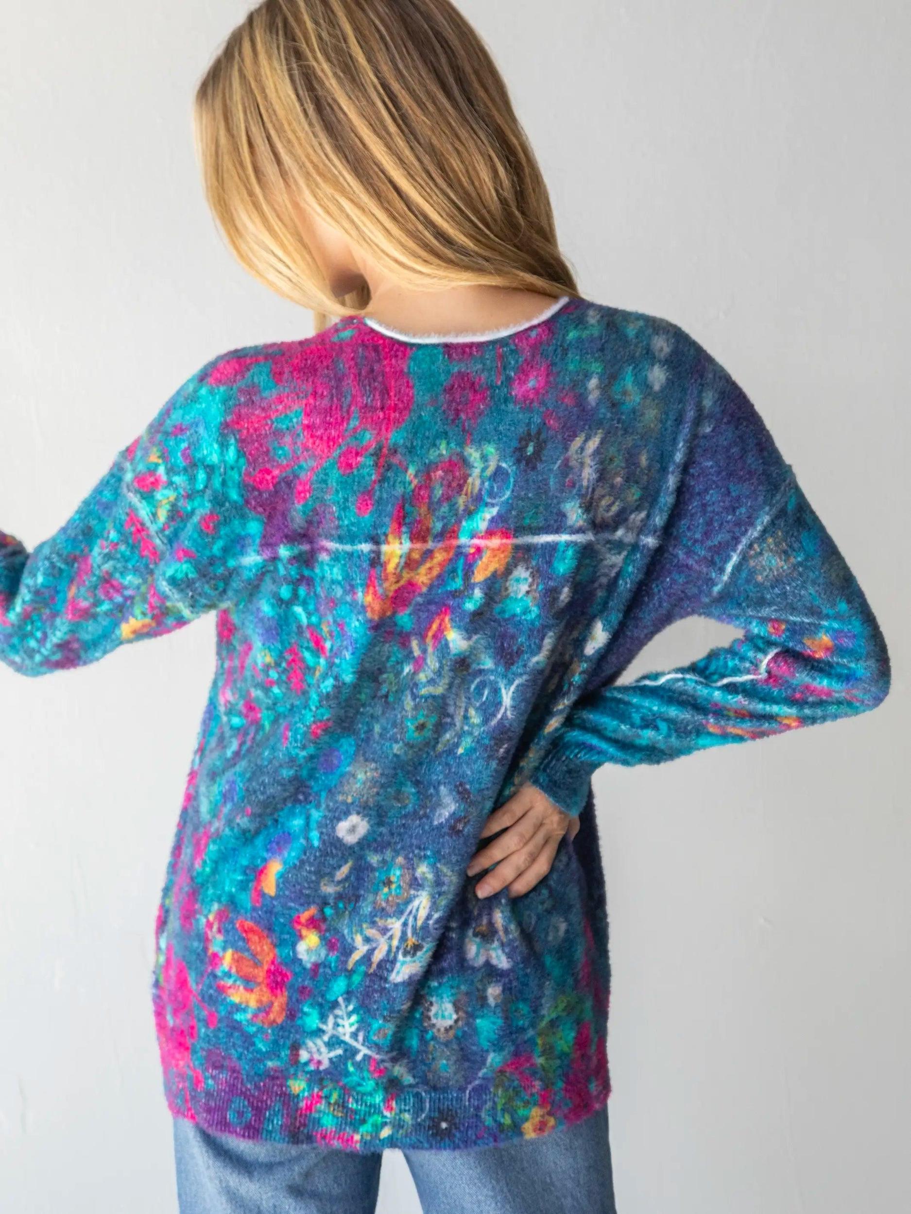 Cashmere-like Pullover Sweater - Indigo Borders Product Image