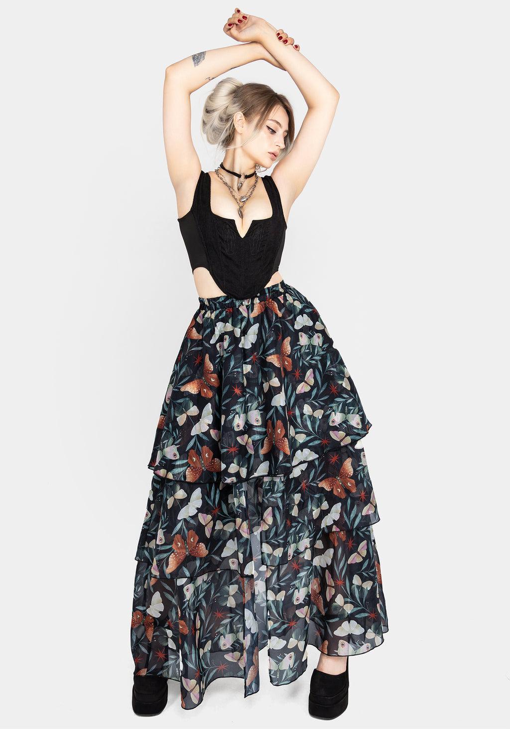 Mariposa Split Tiered Organza Skirt Product Image