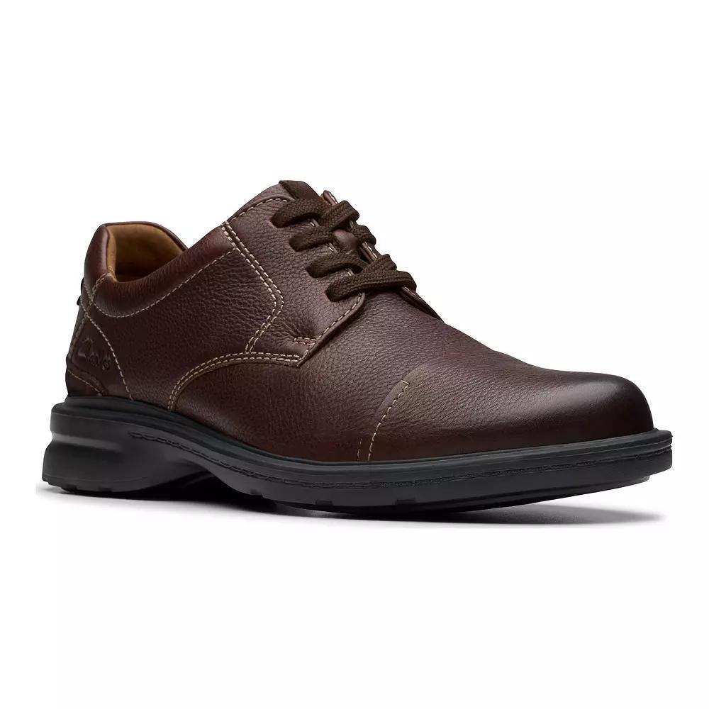 Clarks® Gessler Cap Men's Leather Shoes, Size: 12, Brown Tumbled Product Image