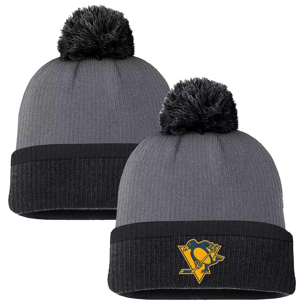 Men's Fanatics Black Minnesota Wild Military Appreciation Cuffed Knit Hat with Pom Product Image