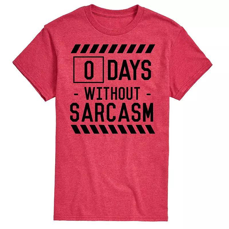 Men's 0 Days Without Sarcasm Tee, Size: XL, Red Product Image