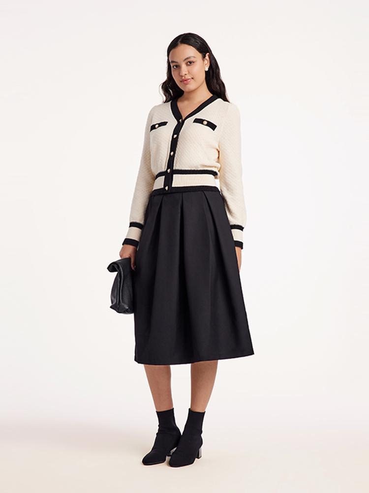 Classic Jacquard Cardigan And Skirt Two-Piece Set Product Image