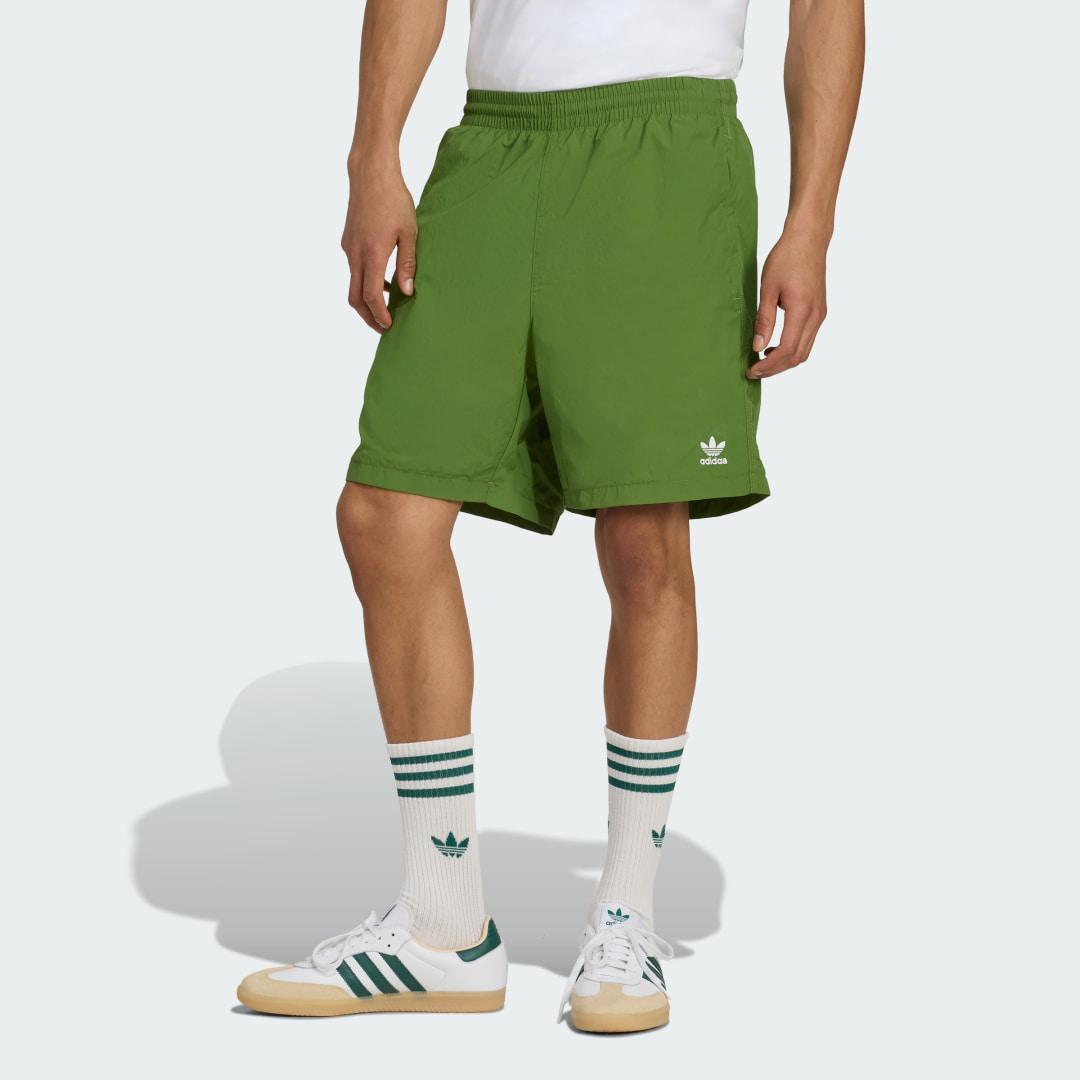 adidas Trefoil Essentials Woven Shorts Tech Olive M Mens Product Image