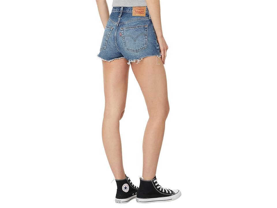 Levi's 501® Original Fit High-Rise Women's Jean Shorts - Darn It Now 33: Denim, Heavyweight, Product Image