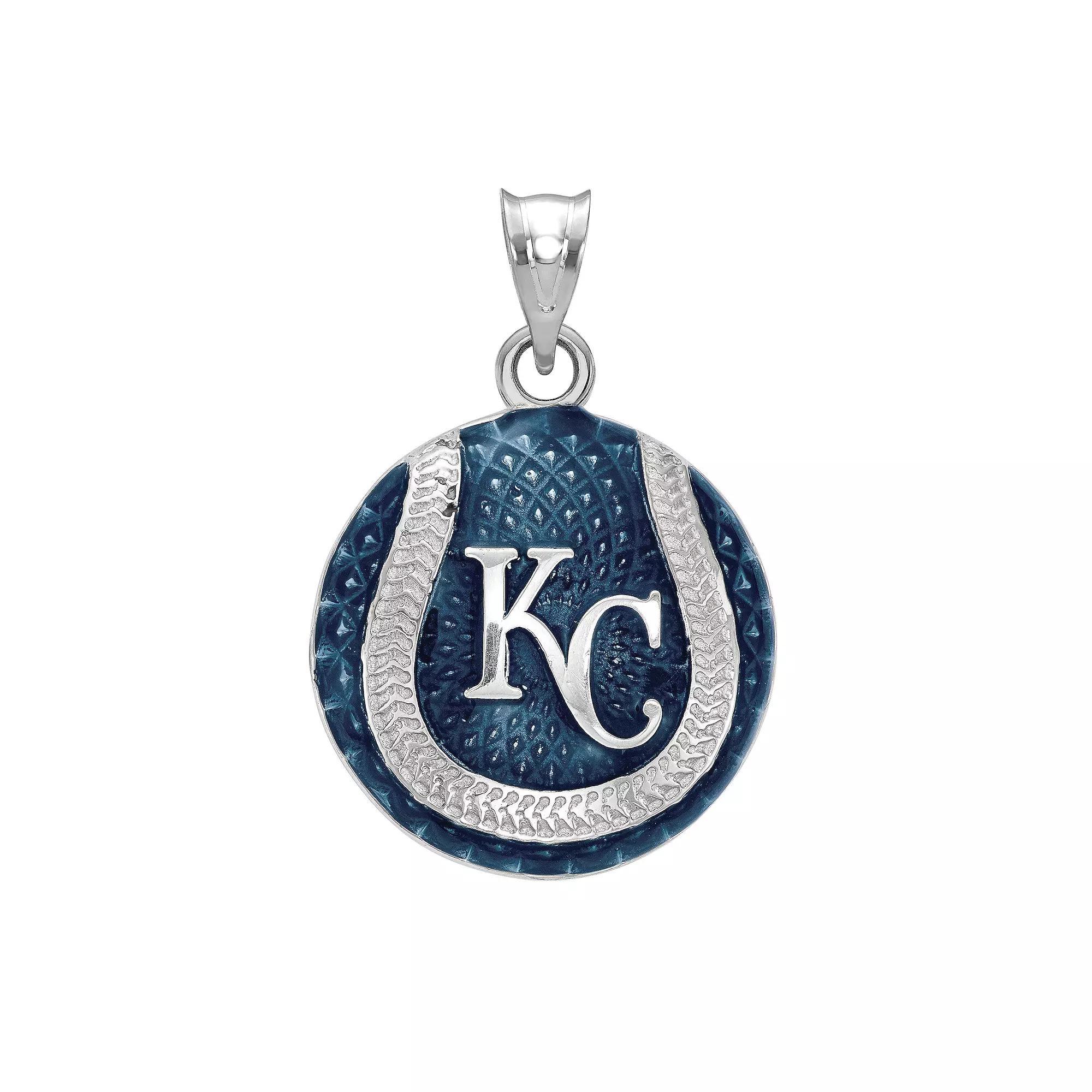 LogoArt Sterling Silver Kansas City Royals Baseball Enameled Charm, Women's, Size: 28 mm Product Image