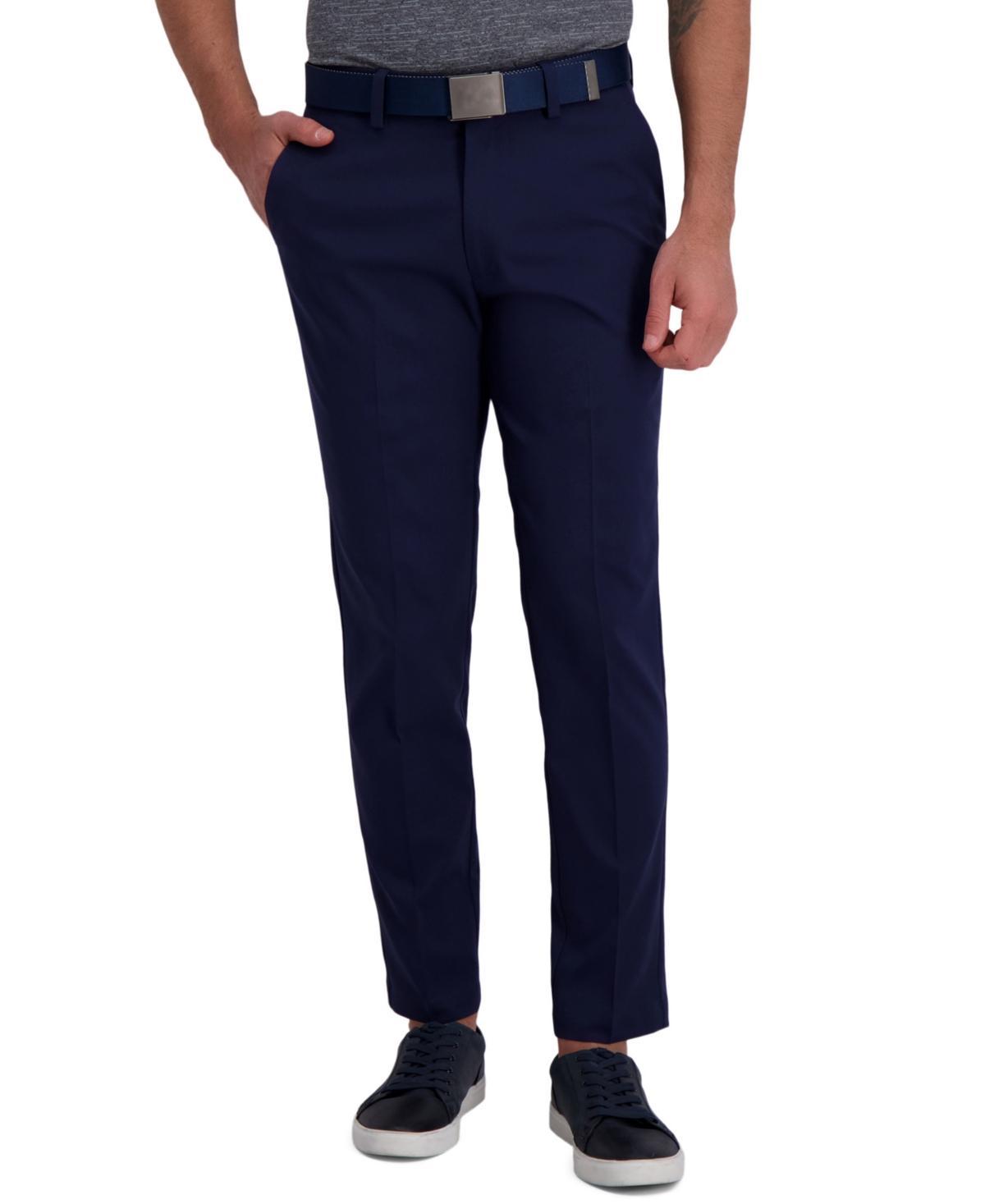 Mens Haggar Cool Right Performance Flex Slim-Fit Flat-Front Pants Product Image