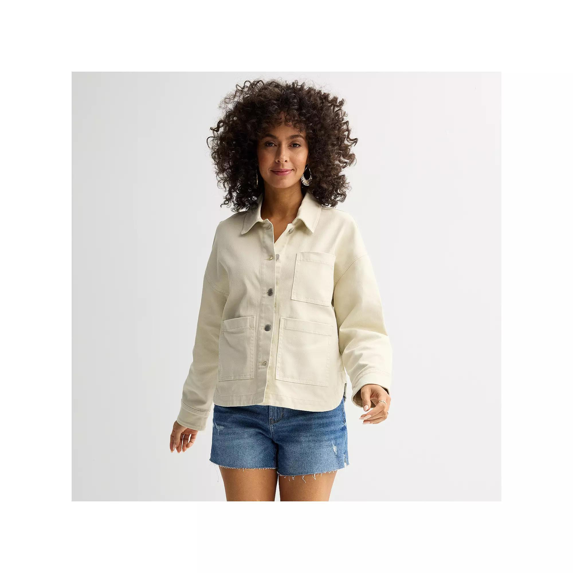 Women's Sonoma Goods For Life® Utility Shacket, Size: XS, Earthmover Product Image