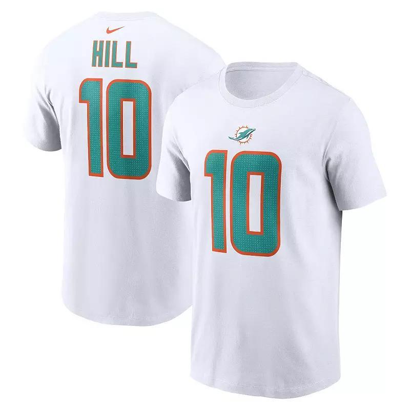 Men's Nike Tyreek Hill White Miami Dolphins Player Name & Number T-Shirt, Size: Large Product Image