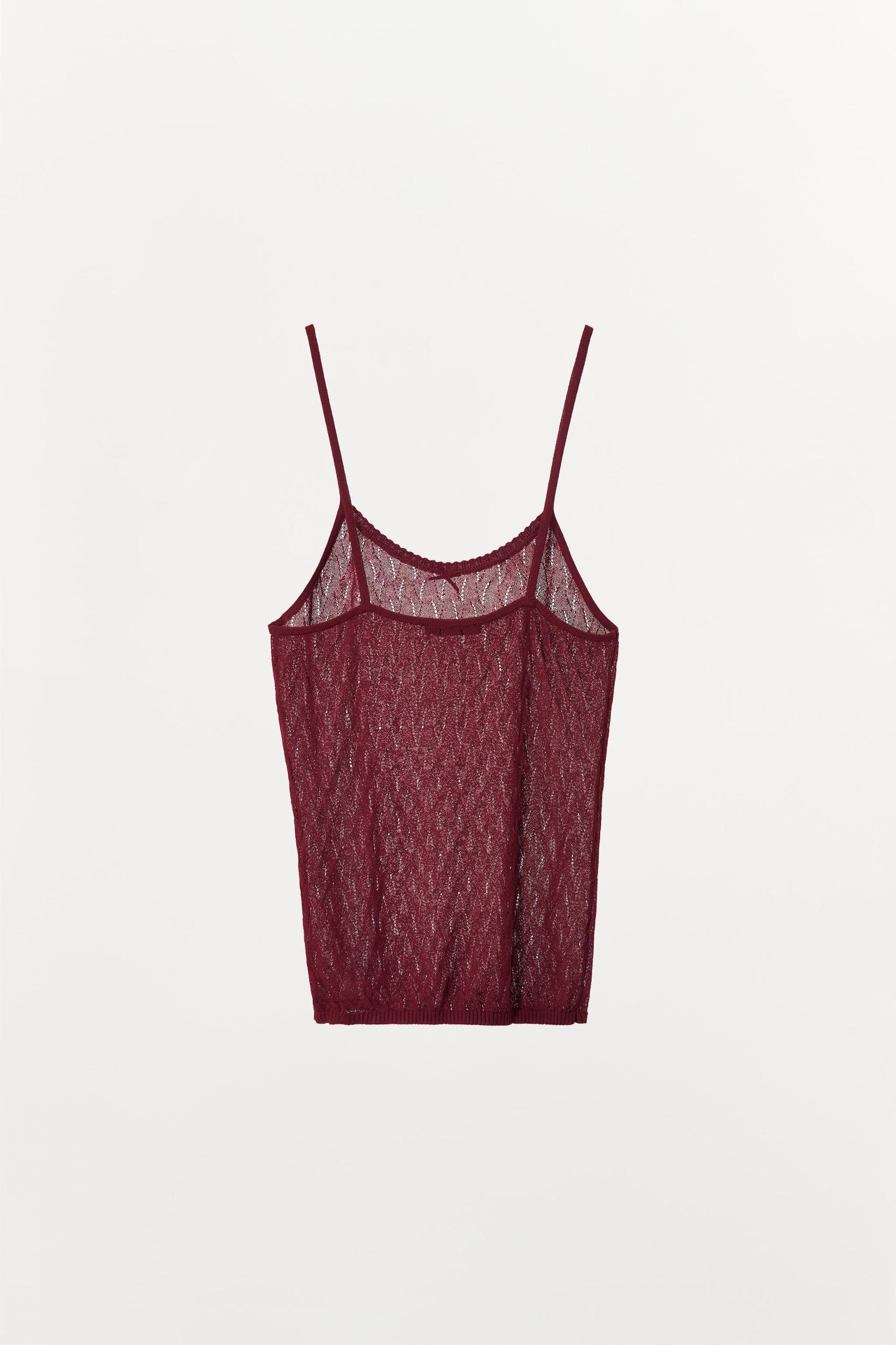 POINTELLE KNIT STRAPPY TOP Product Image