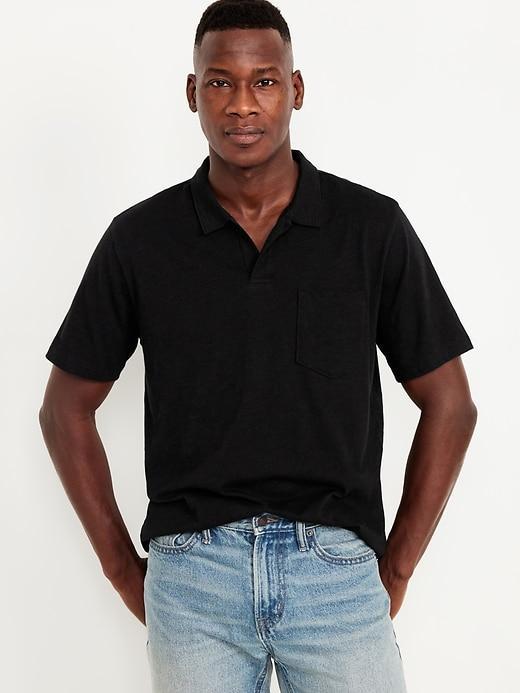 Classic Fit Slub-Knit Polo Product Image