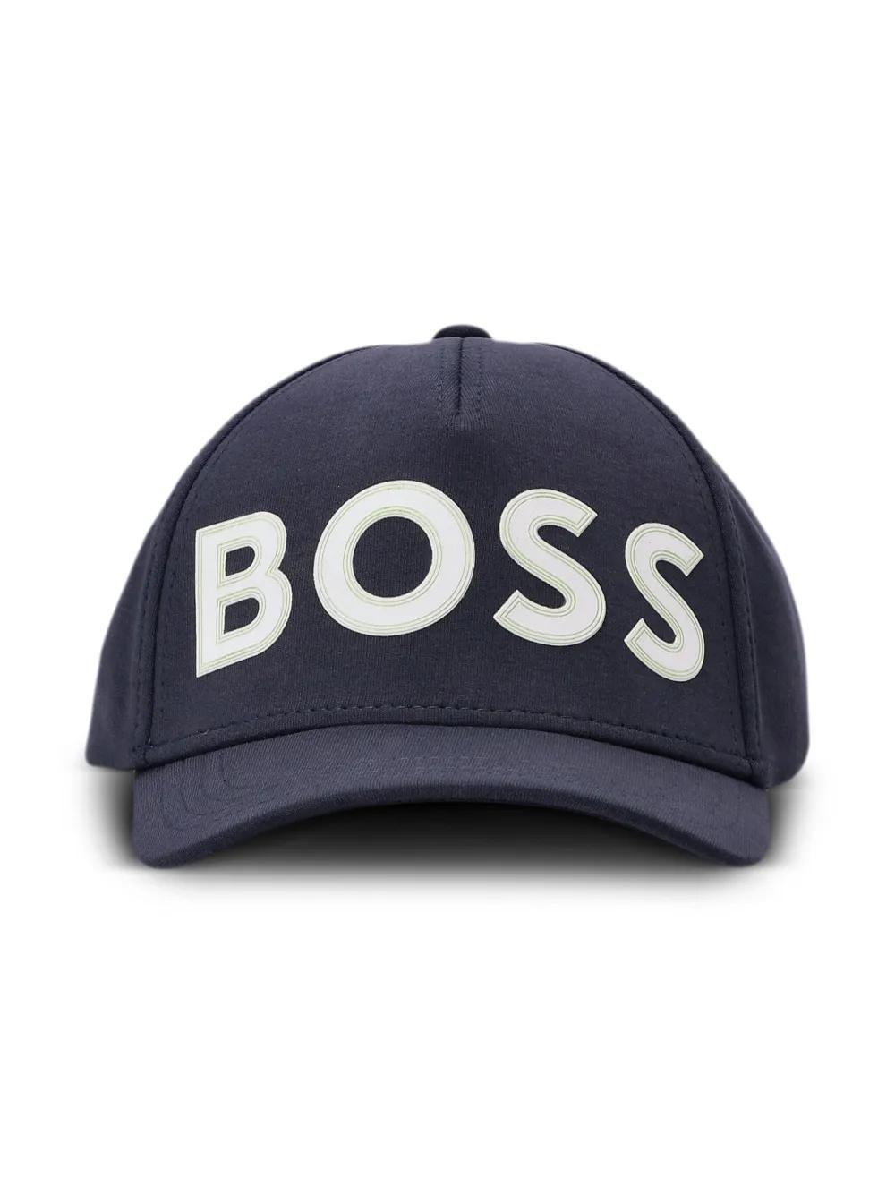 HUGO BOSS Logo-appliqué Cotton Cap In Blue Product Image