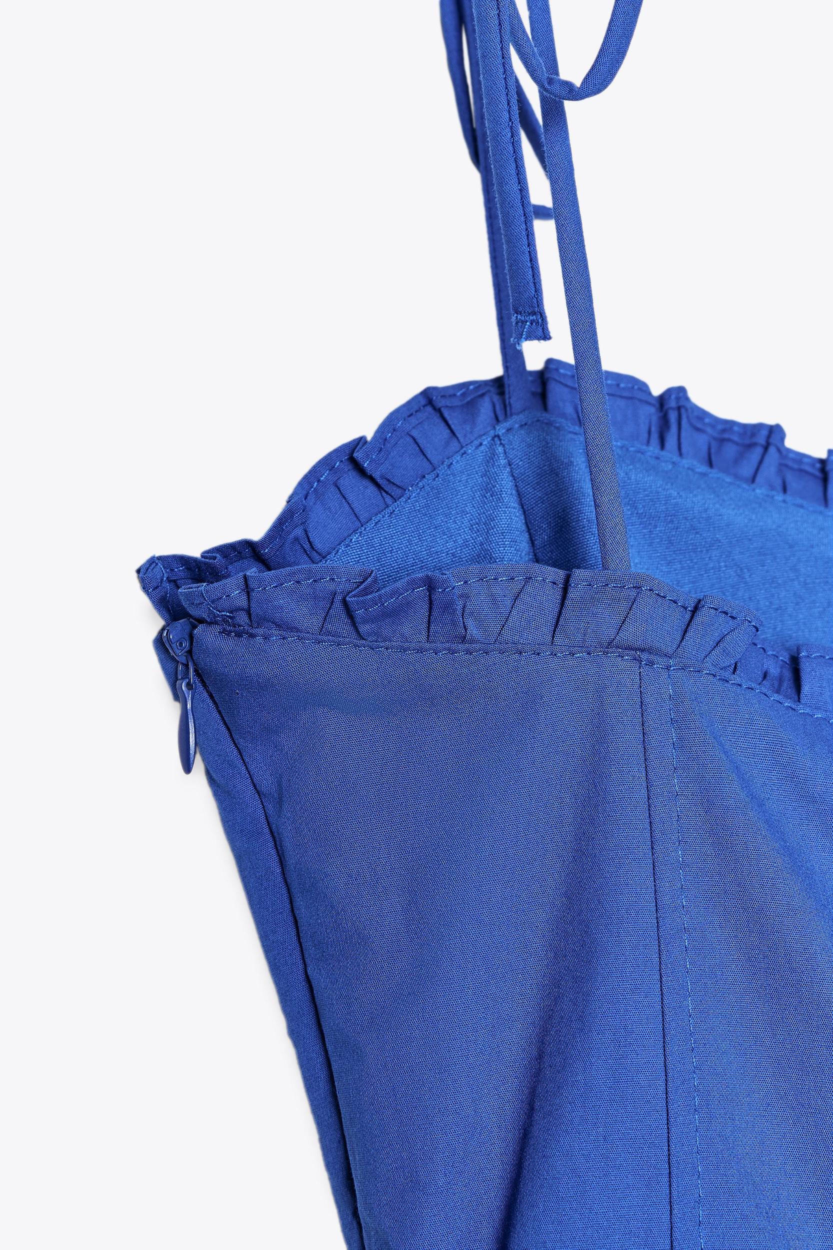 POPLIN TIE MIDI DRESS Product Image