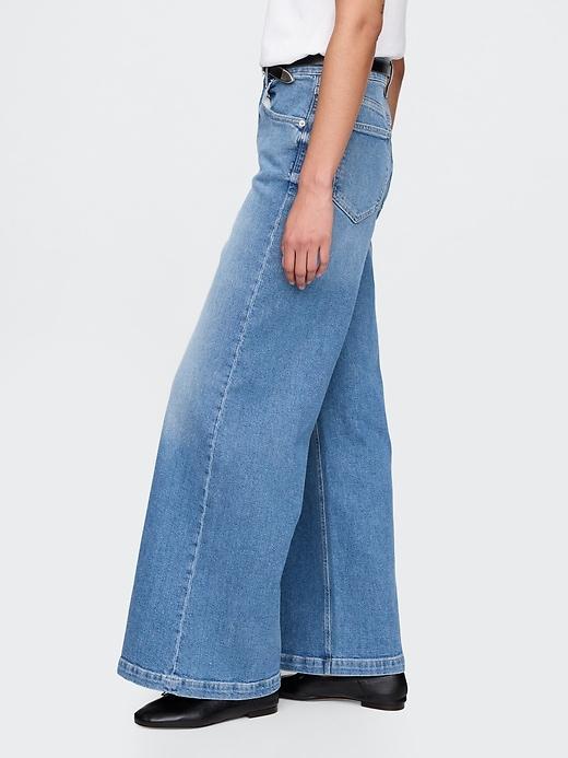 Sky High Rise Stride Wide-Leg Jeans Product Image