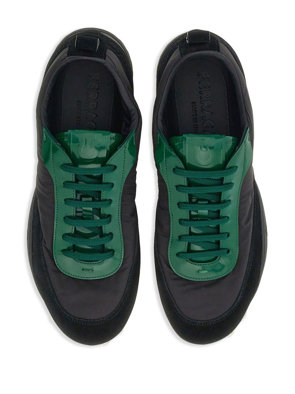 leather-trim lace-up sneakers Product Image