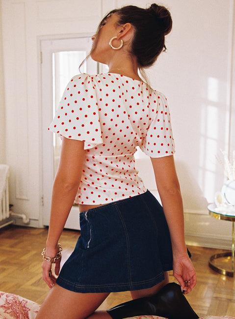 Lemoni Skort Denim Mid Wash Tall Product Image