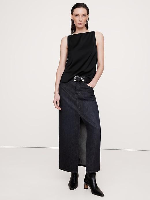 Stretch-Satin Tunic Product Image