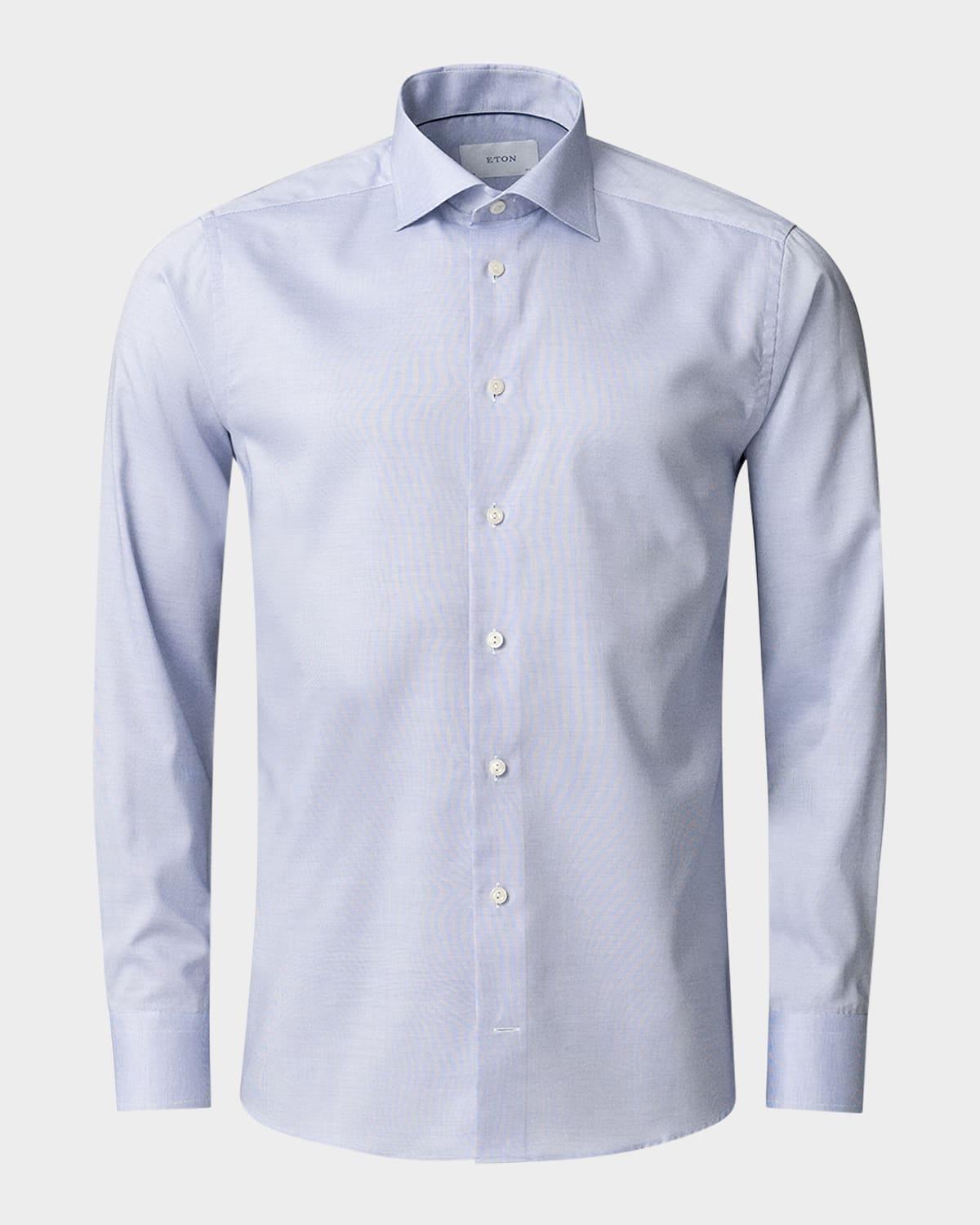 Mens Signature Oxford Basketweave Slim-Fit Sport Shirt Product Image