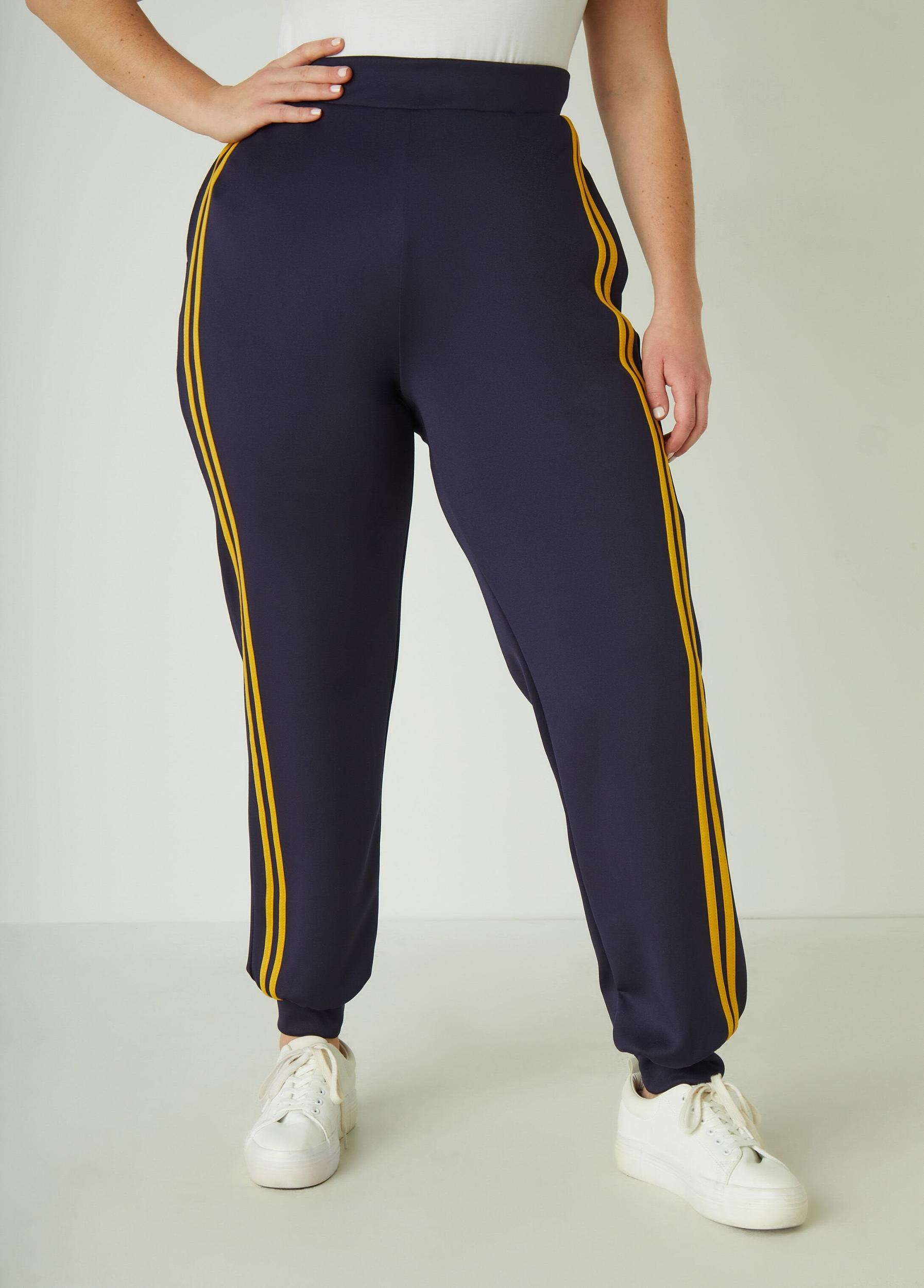 High Rise Striped Joggers Product Image