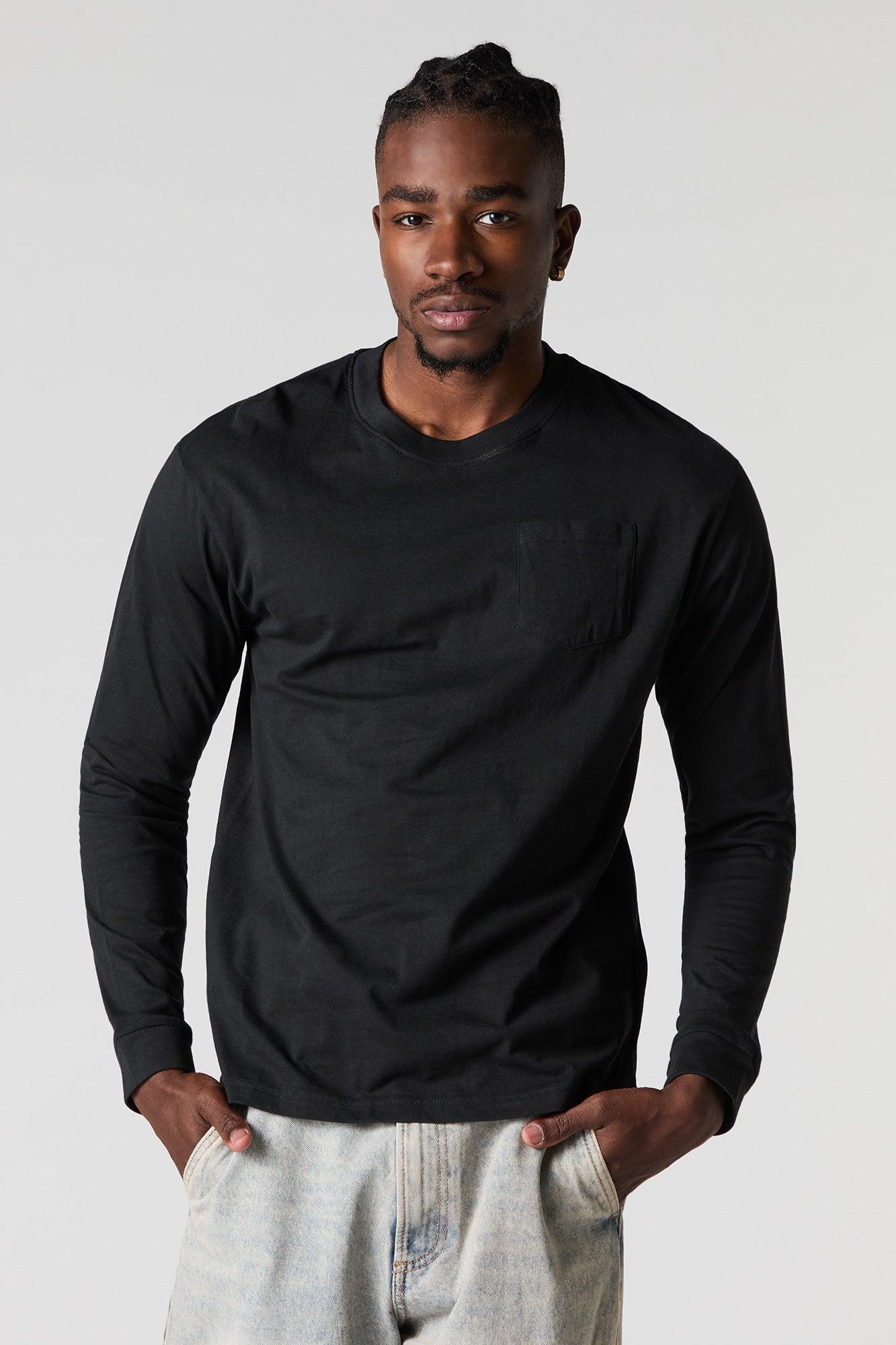 Chest Pocket Long Sleeve Top Male Product Image