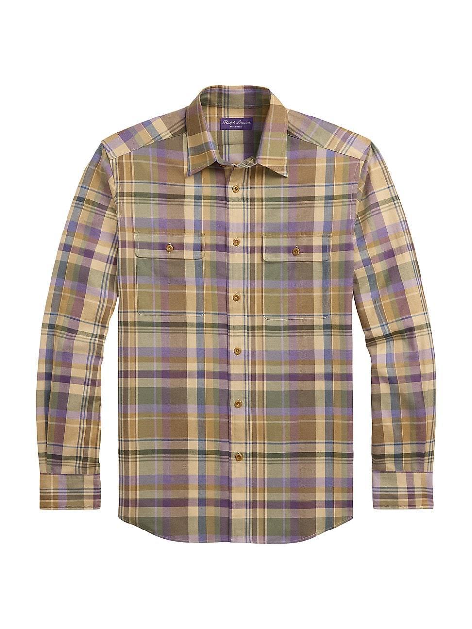 Mens Flashlight Plaid Button-Up Shirt Product Image