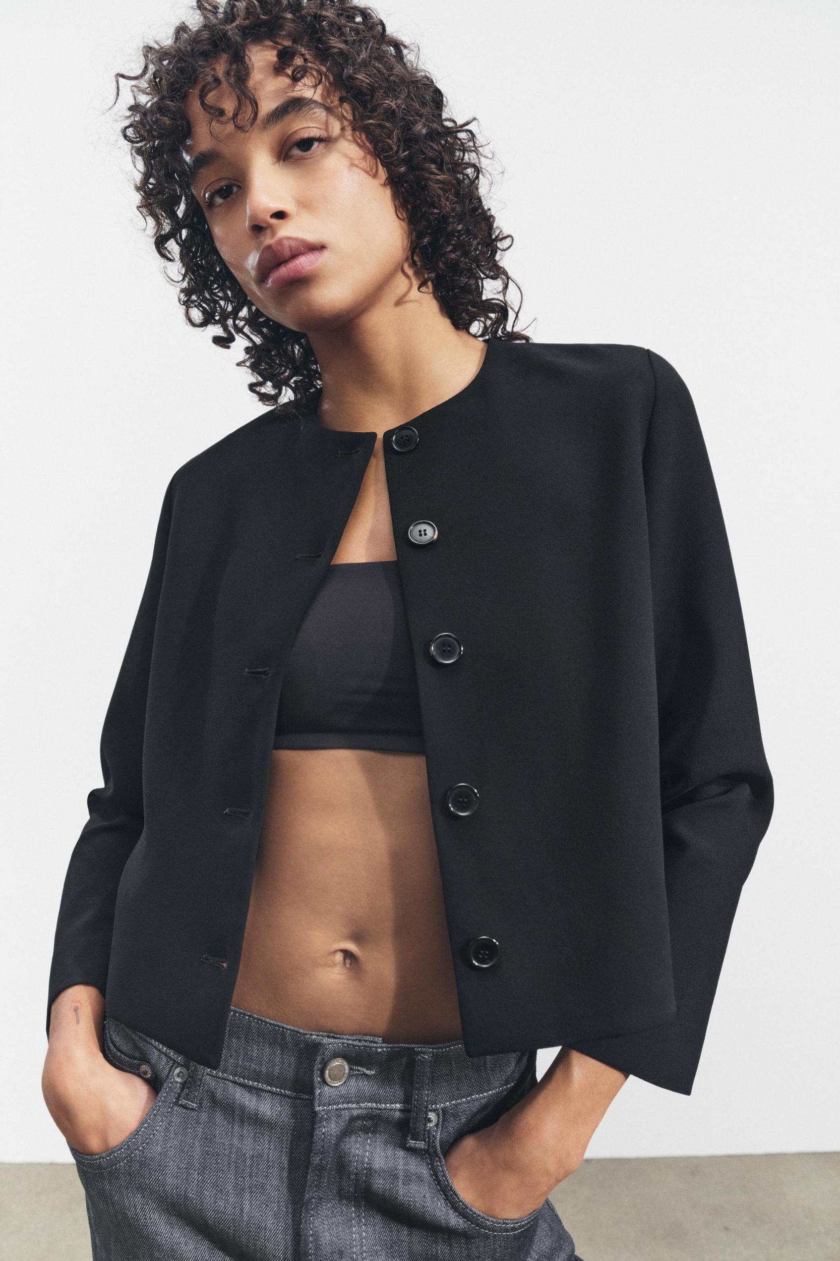 BUTTONED JACKET ZW COLLECTION Product Image