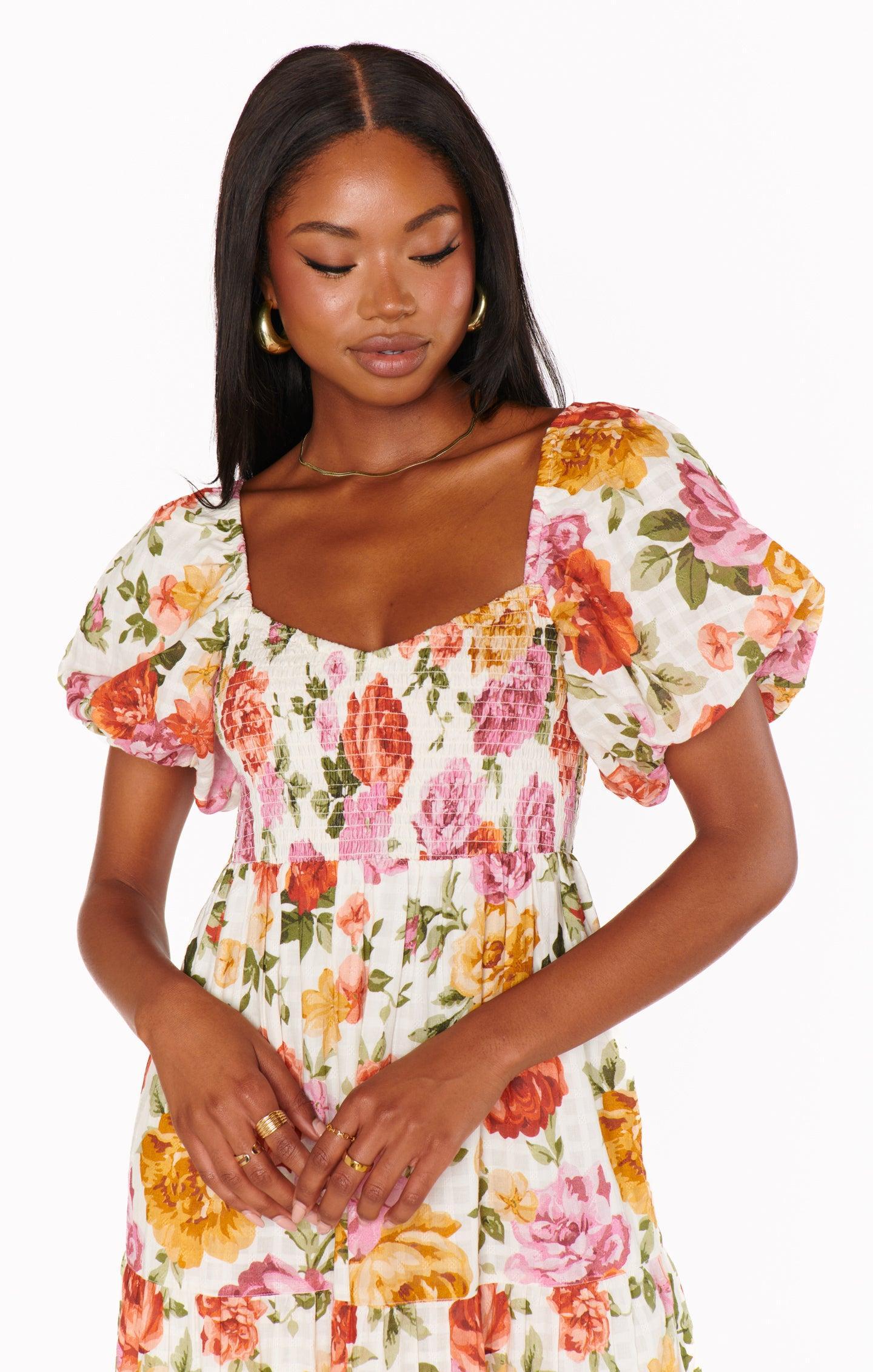 Joanna Maxi Dress ~ Ivory Hillside Floral Product Image