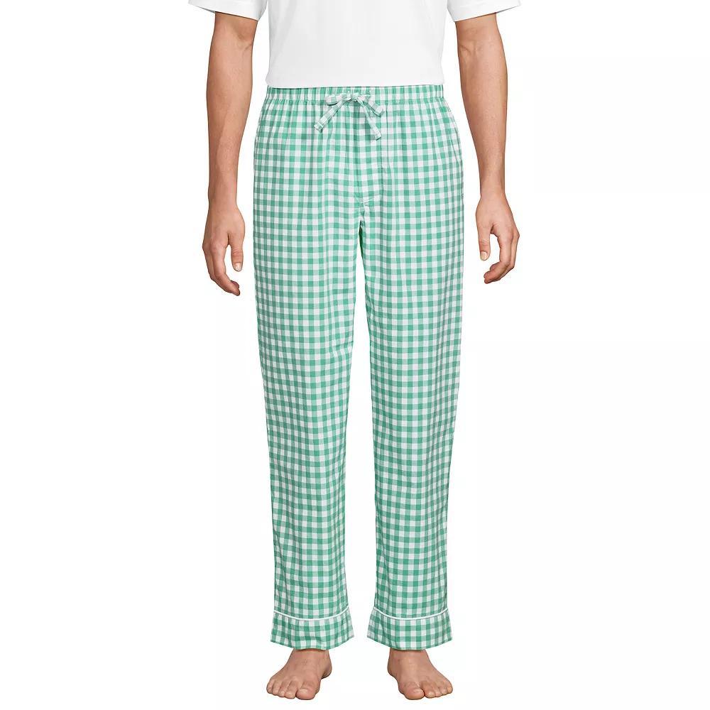Men's Lands' End Essential Pajama Pants, Size: Medium, Gray Mist Sails Product Image