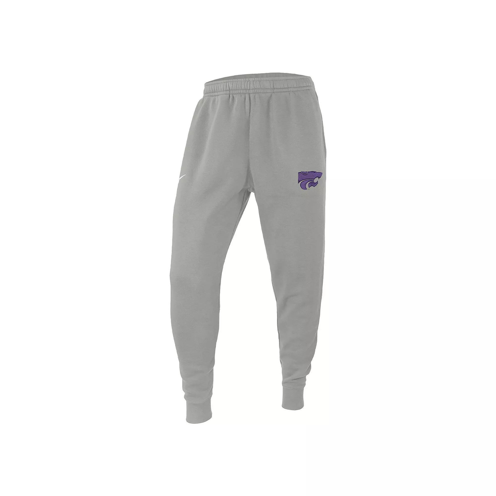 Men's Pewter Kansas State Wildcats Changeover Club Fleece Jogger Pants, Size: XL, Charco Product Image